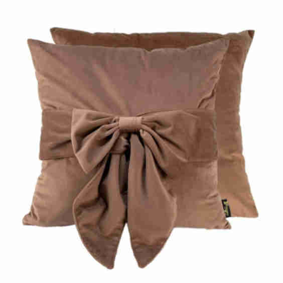 Tiedup Bow Velvet Cushion