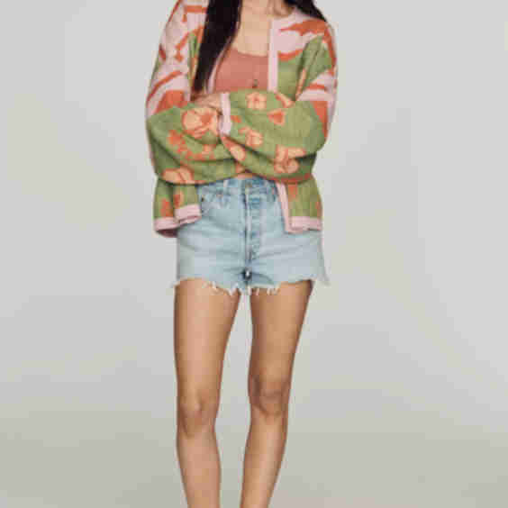 Floral Landscape Cardigan