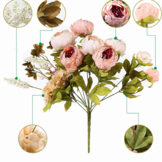 Silk Peony Bouquet