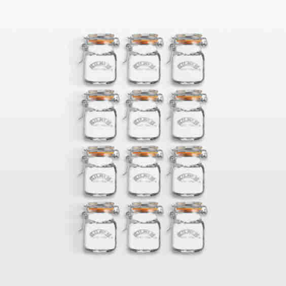 ClipTop Glass Spice Jar, Set of 12