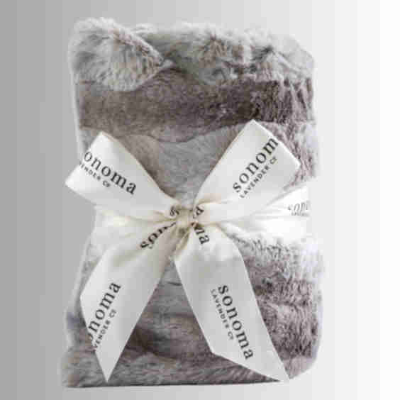 Lavender Spa Heat Wrap in Platinum Angora