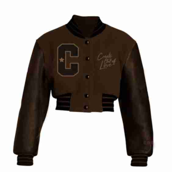 Cropped Letterman Jacket