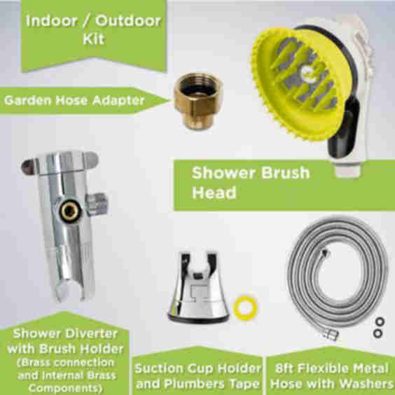Quality Indoor / Outdoor Dog Wash Kit For Shower And Garden Hose