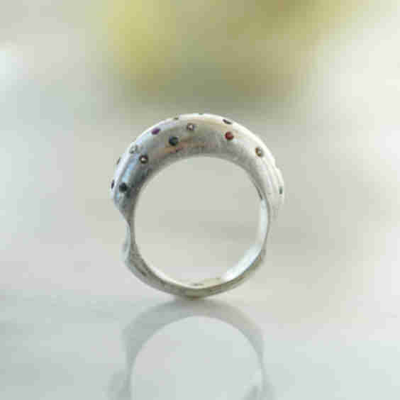 Multicolor Sapphire Large Ring