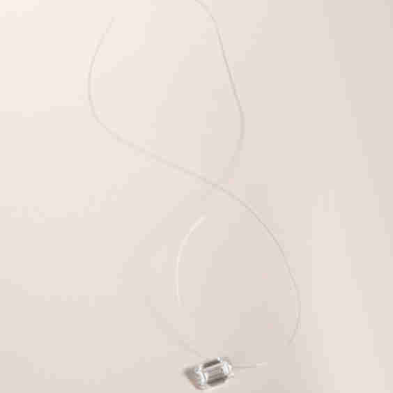 Emerald Cut “Floating” Diamond Pendant