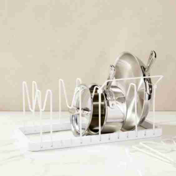 Adjustable Pot Lid And Frying Pan Organizer 