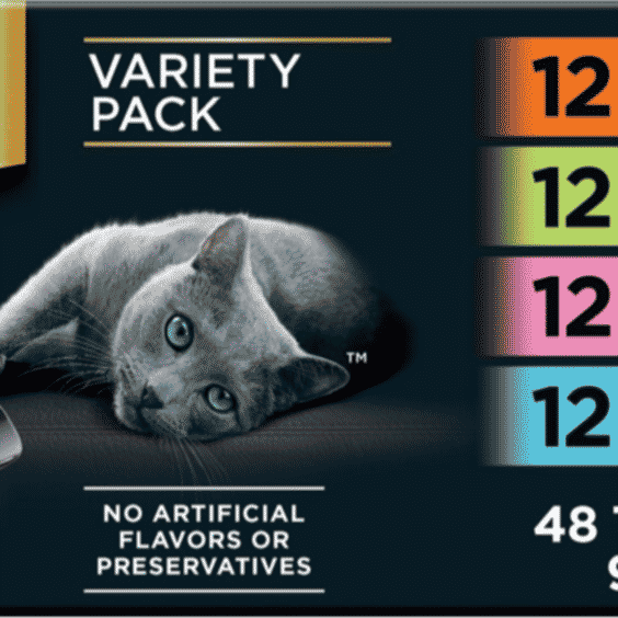 Perfect Portions Pate Wet Cat Food 48 Count Variety Pack