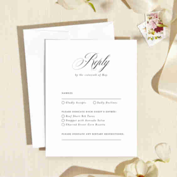 Thorn Script Wedding Invitations