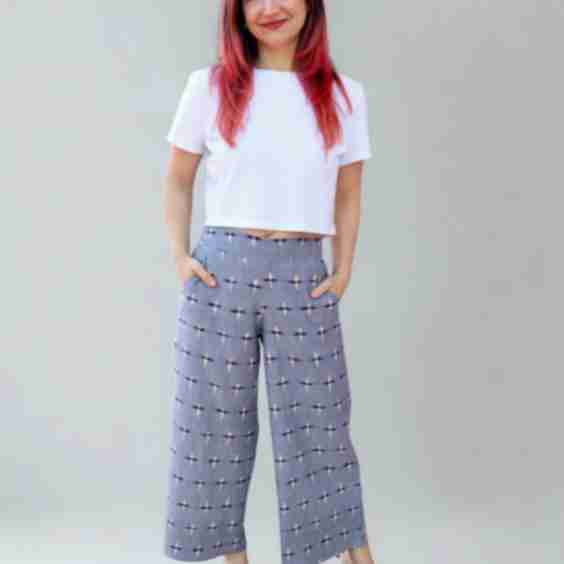 Heritage Ikat Organic Cotton Crop Pants