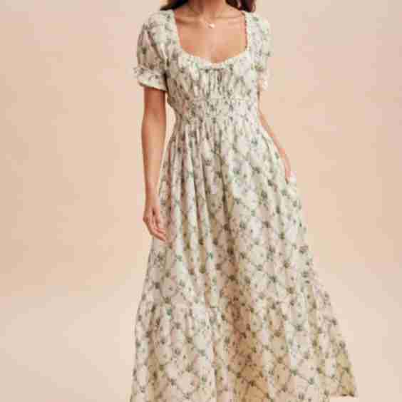 Floral Smocked Maxi Dress