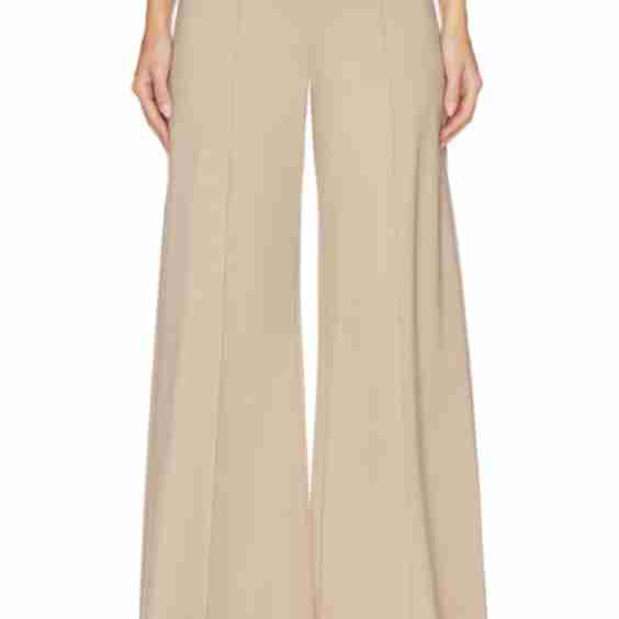 Ponte Knit Long Wide Leg Pant