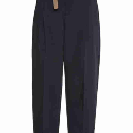 Belted Barrel Pants