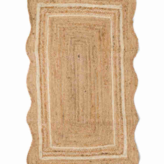 Scalloped Natural Fiber Runner