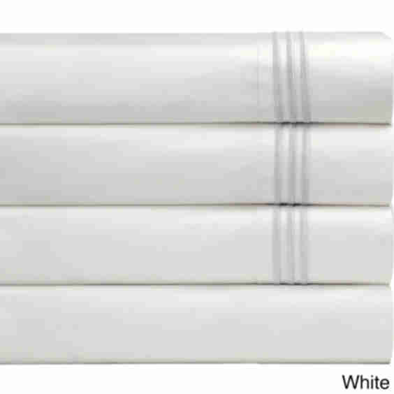 Egyptian Cotton Embroidered Percale Pillowcases (Set of 2)