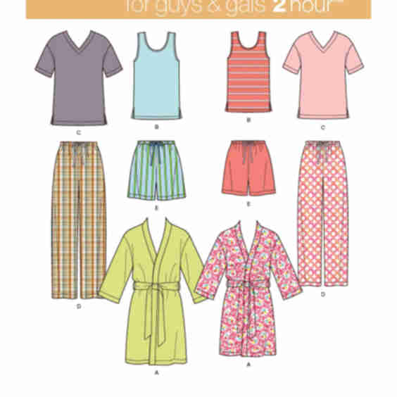 Sewing Pattern Misses', Men's & Teens' Lounge Wear