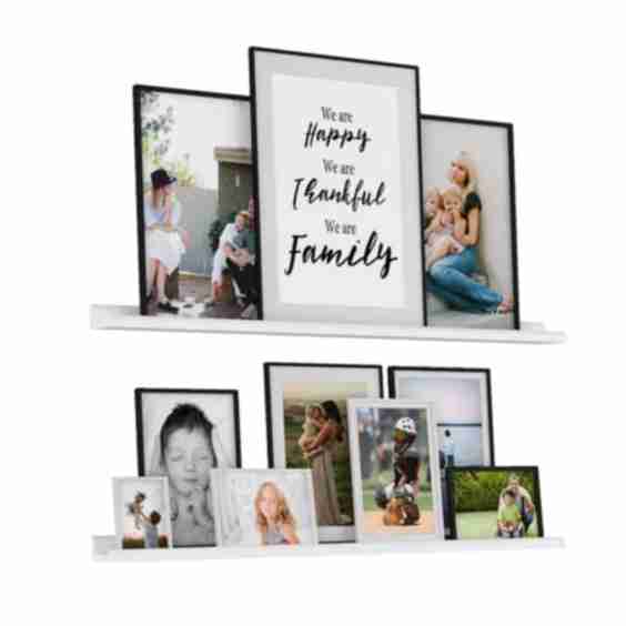 Boston 46 Inch Floating Shelves, Picture Ledge (Set of 2)