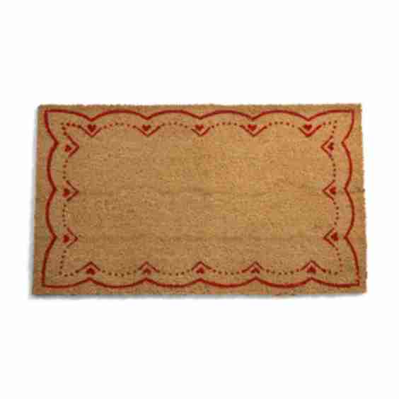 20x34 Scalloped Hearts Coir Doormat