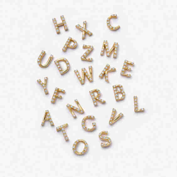 Diamond Letter Charm
