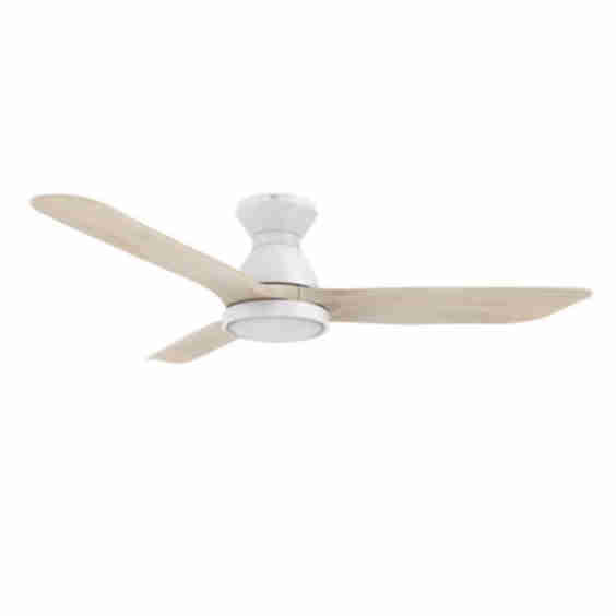 Garrick 52 inch 3-Blade Flush Mount Smart Ceiling Fan with LED Light & Remote
