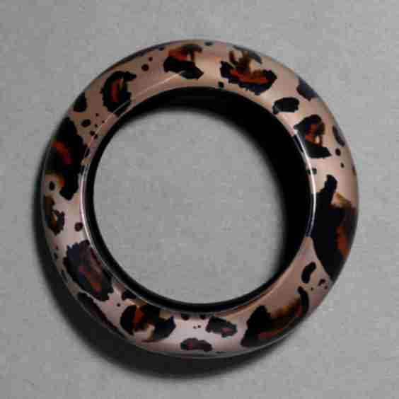 Puffy Lucite Tapered Bangle Bracelet