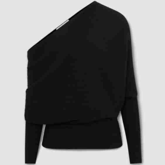 Lorna Asymmetric Drape Knitted Top