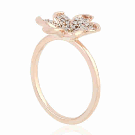 Natural Diamond Floral Cocktail Ring