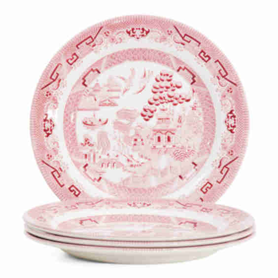 Set of 4 Willow Dinner Plates