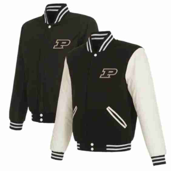 Reversible Two Tone Fleece Varsity Jacket