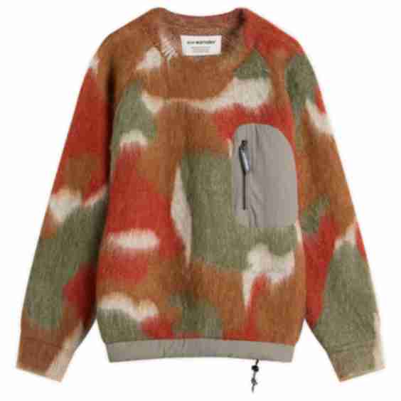 Mixed Colour Shaggy Knit Sweater
