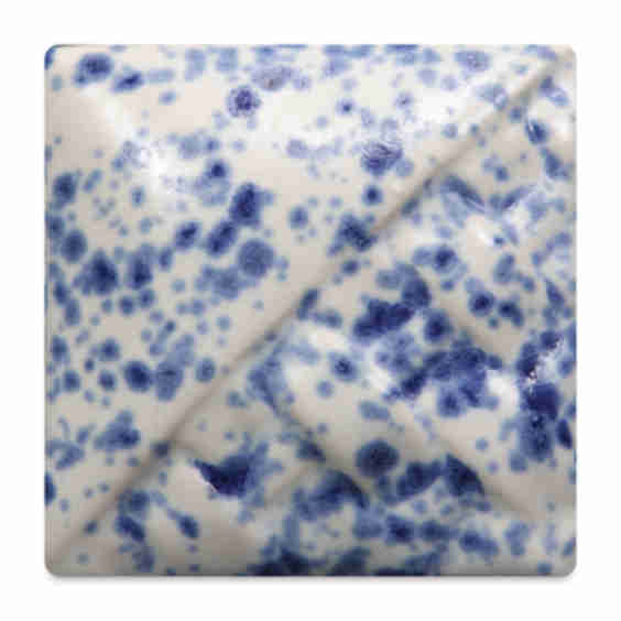 Stoneware Crystal Glaze  Blue Splatterware Pint