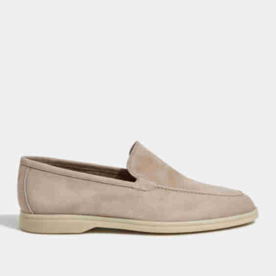 Beige Loafers Made In Italy
