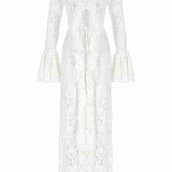 Lace Ruffled Long Shirt