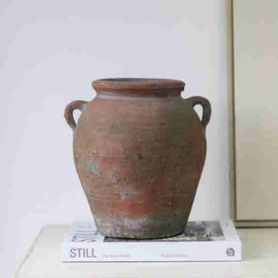 Tall Vintage Olive Pot