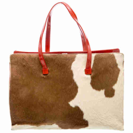 Calf Hair Top Handle Bag (Pre-Owned)