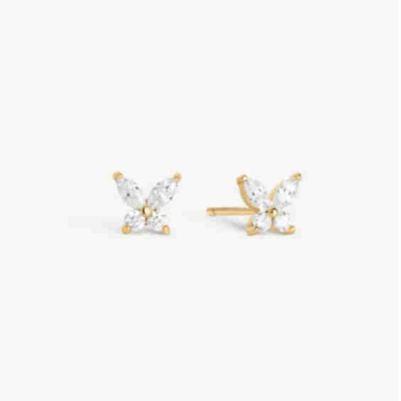 Butterfly Crystal Studs