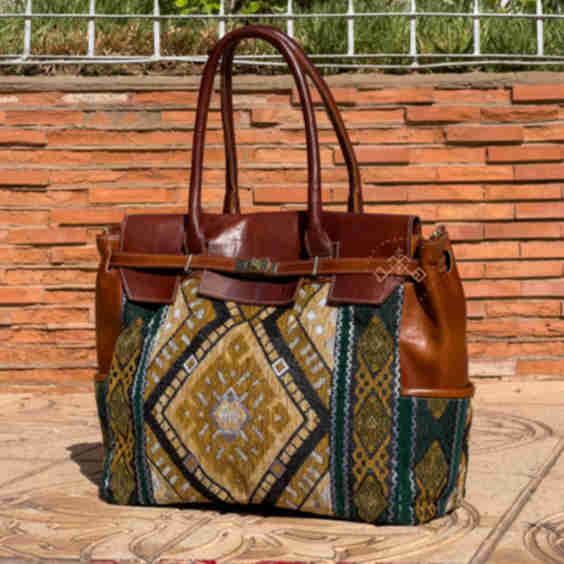 Carpet Leather Bag For Women