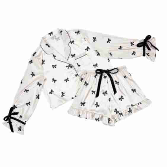 Cropped PJ Set + Velvet Ties