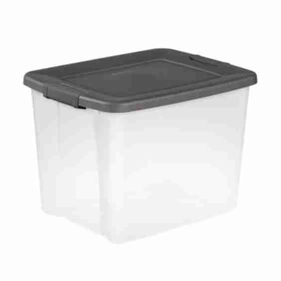 Translucent  Garage Totes Stackable Plastic Storage Container.