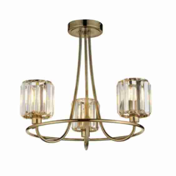 Berenice 3 Light Semi Flush Ceiling Light