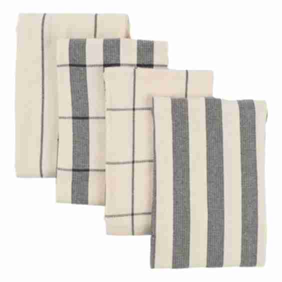 Kitchen Towels Cotton Flat Weave Set Set of 4