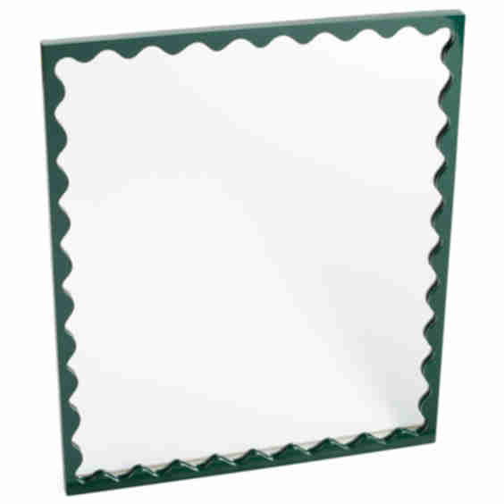 30x36 Santosh Glossy Scalloped Wall Mirror