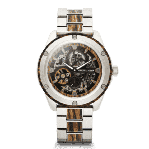 Whiskey Silver Rugged Automatic 44mm Watch