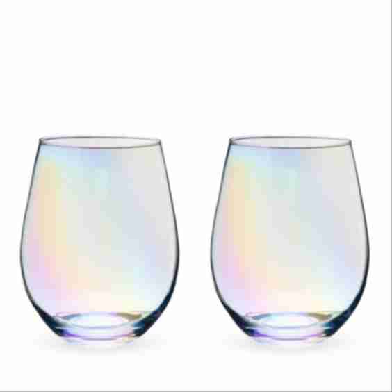 Luster Stemless Wine Glasses, Set of 2