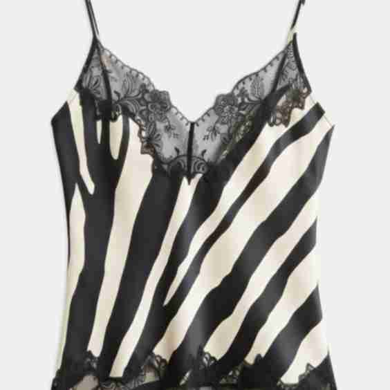 Satin Lace Detail Camisole Top