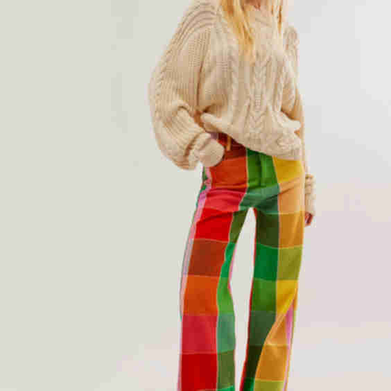 Coral High-Rise Jeans
