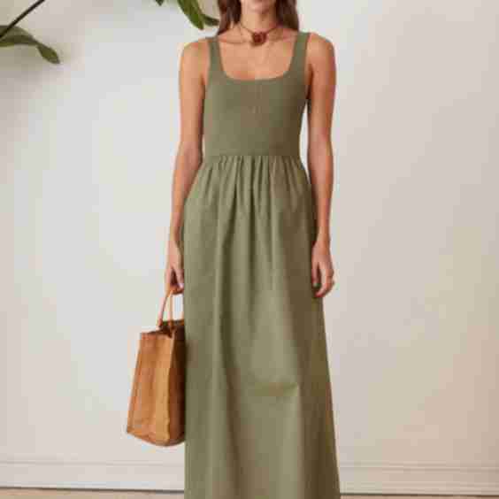 Eleanor Dress with A Double-Layer Knit Bodice