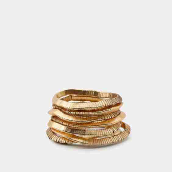 Pack of 6 Elastic Bracelets with Metallic Pieces