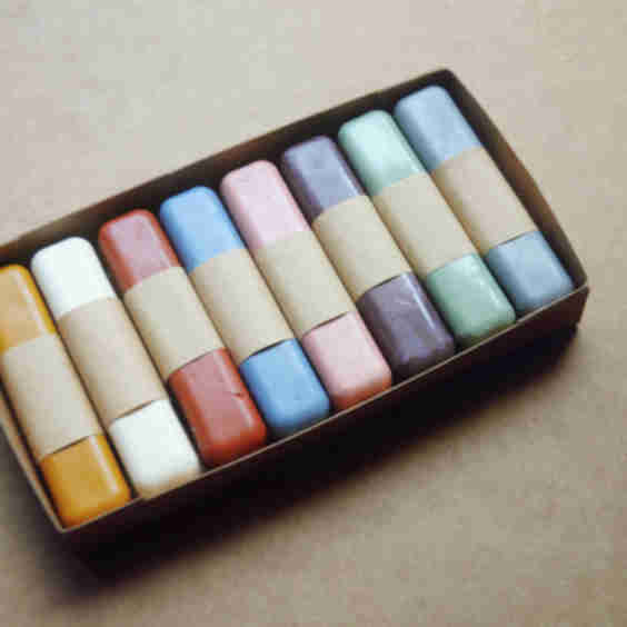 All Natural Beeswax Oil Pastels | Set of 8 Oil Pastels in Soft Pastel Colours
