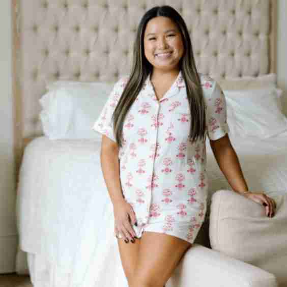 Alpha Omicron Pi Pajama Shorts Set