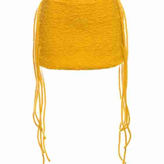 Aramie Textured Side Tassel Mini Skirt